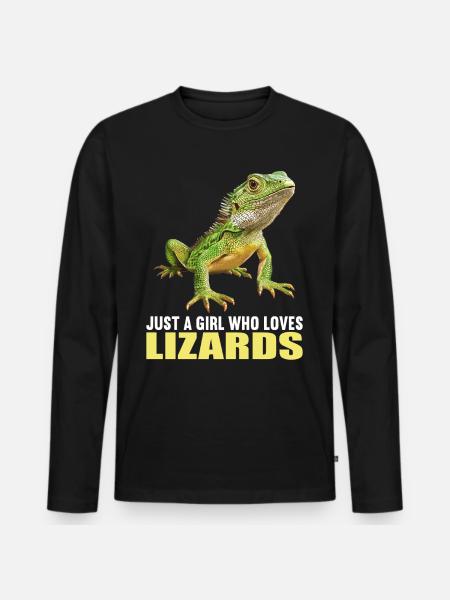 Lizards Lizard - Men's Premium Organic Long Sleeve Shirt - black