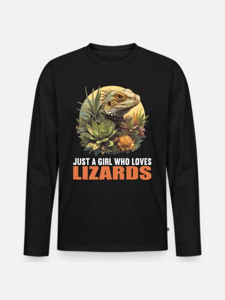 Lizards Lizard - Men's Premium Organic Long Sleeve Shirt - black