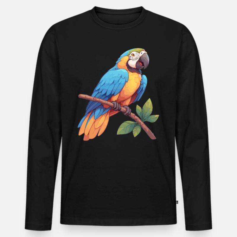 Aras Ara - Männer Premium Bio Langarmshirt - Schwarz