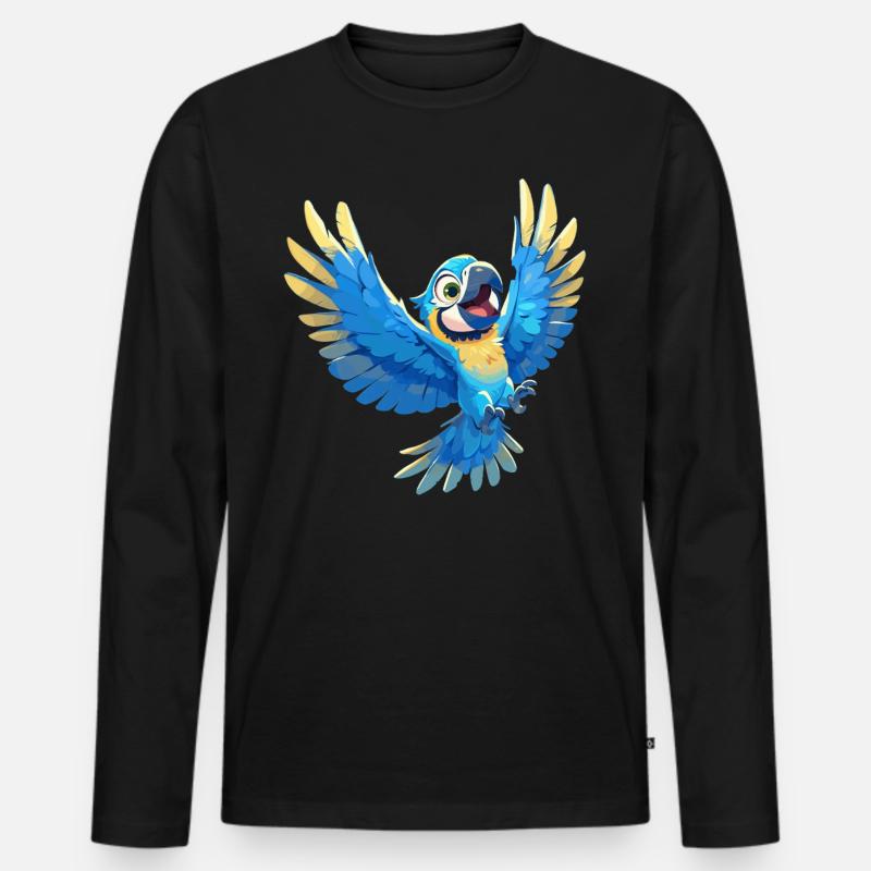 Aras Ara - Männer Premium Bio Langarmshirt - Schwarz