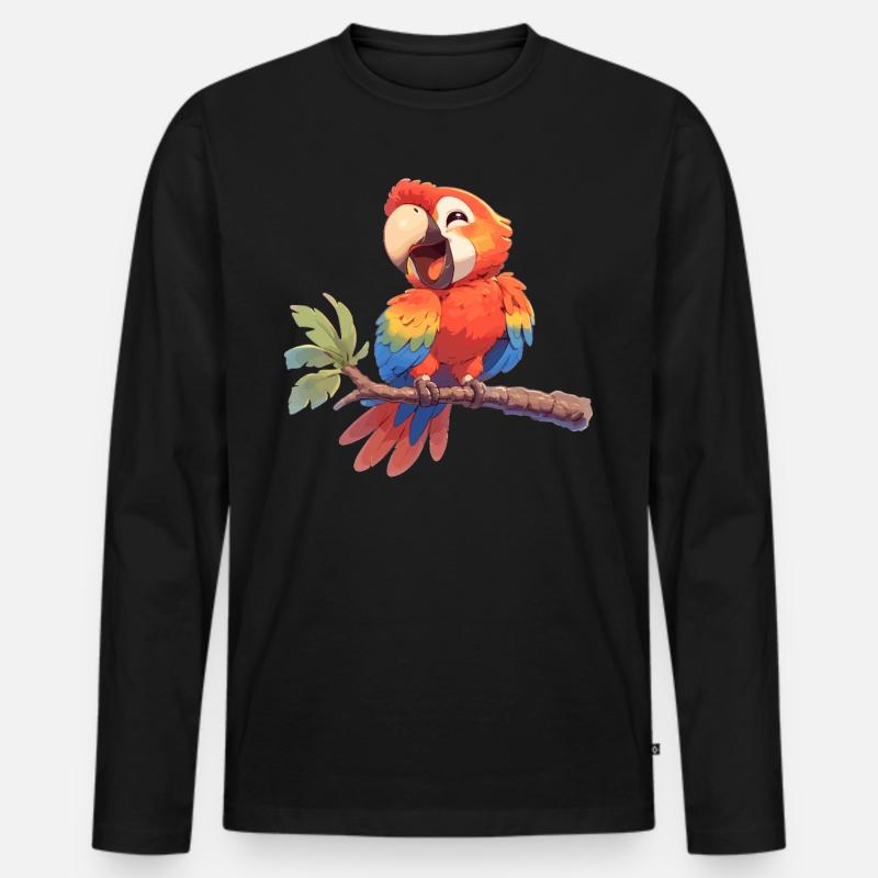 Aras Ara - Männer Premium Bio Langarmshirt - Schwarz