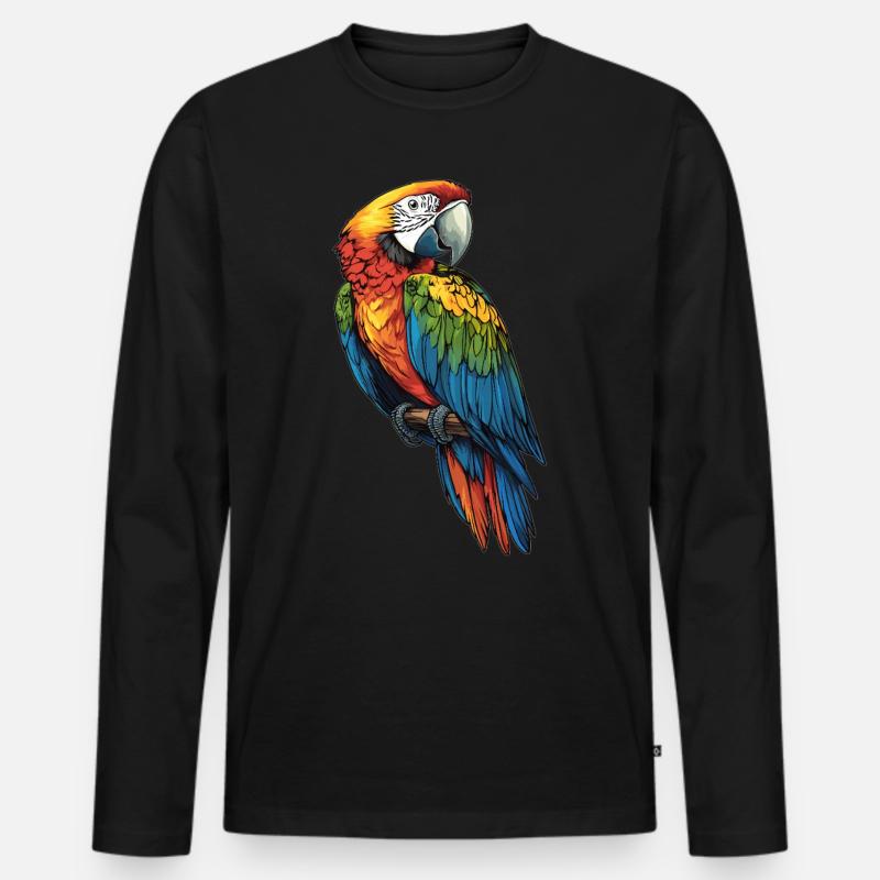 Aras Ara - Männer Premium Bio Langarmshirt - Schwarz