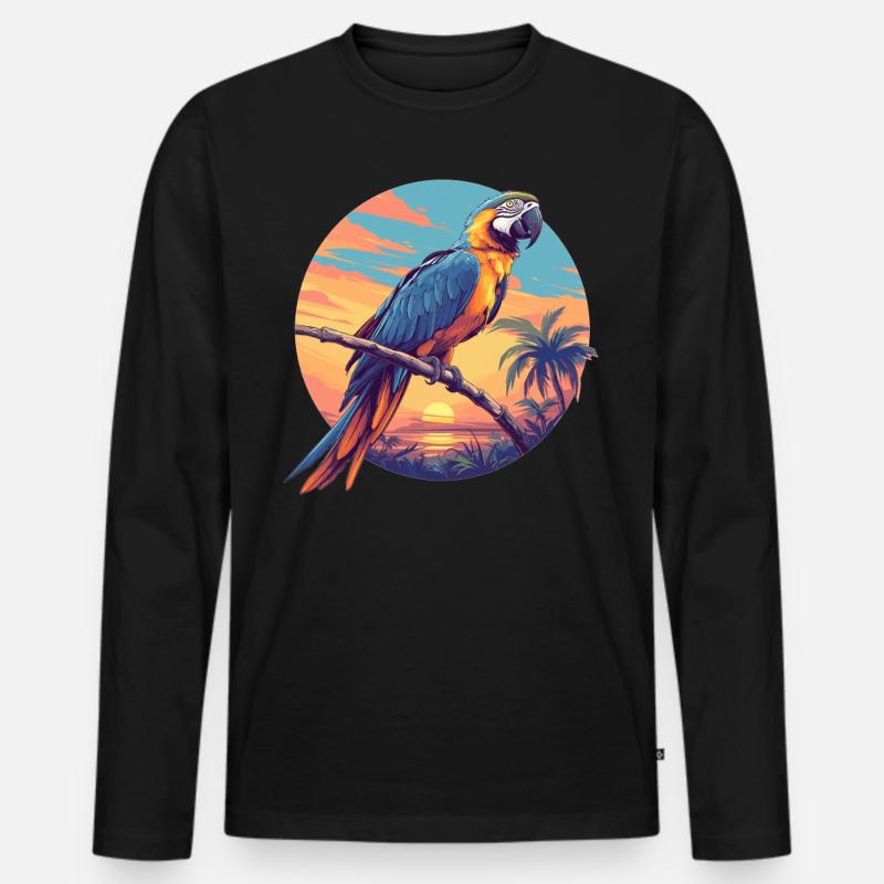 Aras Ara - Männer Premium Bio Langarmshirt - Schwarz