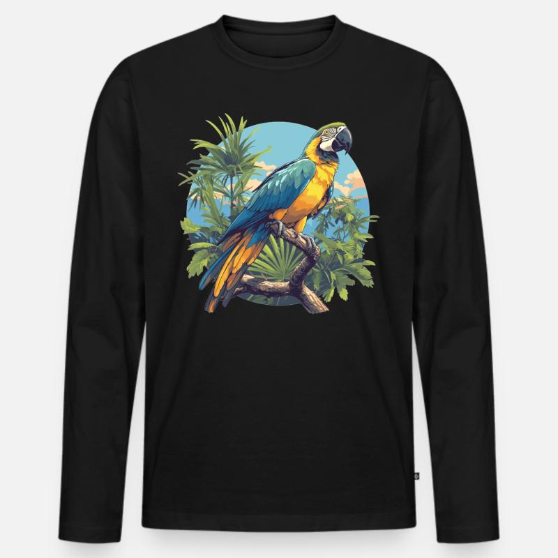 Aras Ara - Männer Premium Bio Langarmshirt - Schwarz