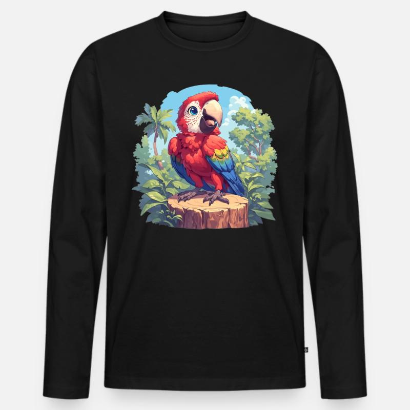 Aras Ara - Männer Premium Bio Langarmshirt - Schwarz