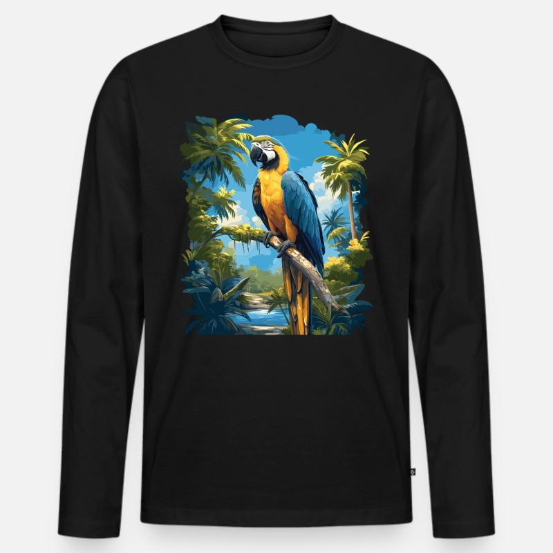Aras Ara - Männer Premium Bio Langarmshirt - Schwarz