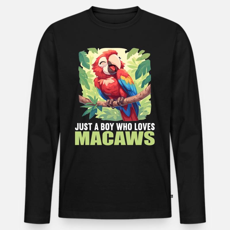 Aras Ara - Männer Premium Bio Langarmshirt - Schwarz