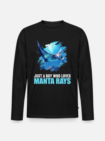 Manta Rays Manta Rays - Men's Premium Organic Long Sleeve Shirt - black