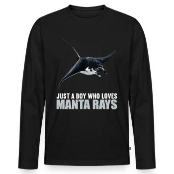 Manta Rays Manta Rays - Men's Premium Organic Long Sleeve Shirt - black - Front - Nico (187cm)