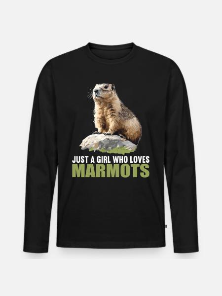 Marmots Groundhog - Men's Premium Organic Long Sleeve Shirt - black