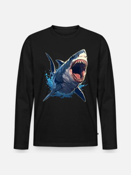 Megalodons Megalodon - Men's Premium Organic Long Sleeve Shirt - black