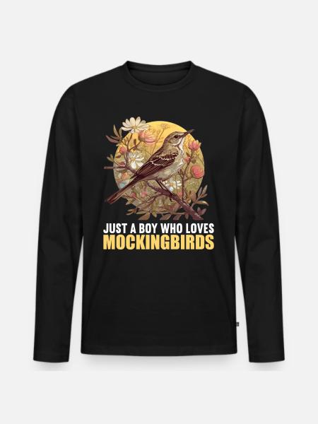 Oiseaux moqueurs Oiseaux moqueurs - T-shirt manches longues Premium bio Homme - noir