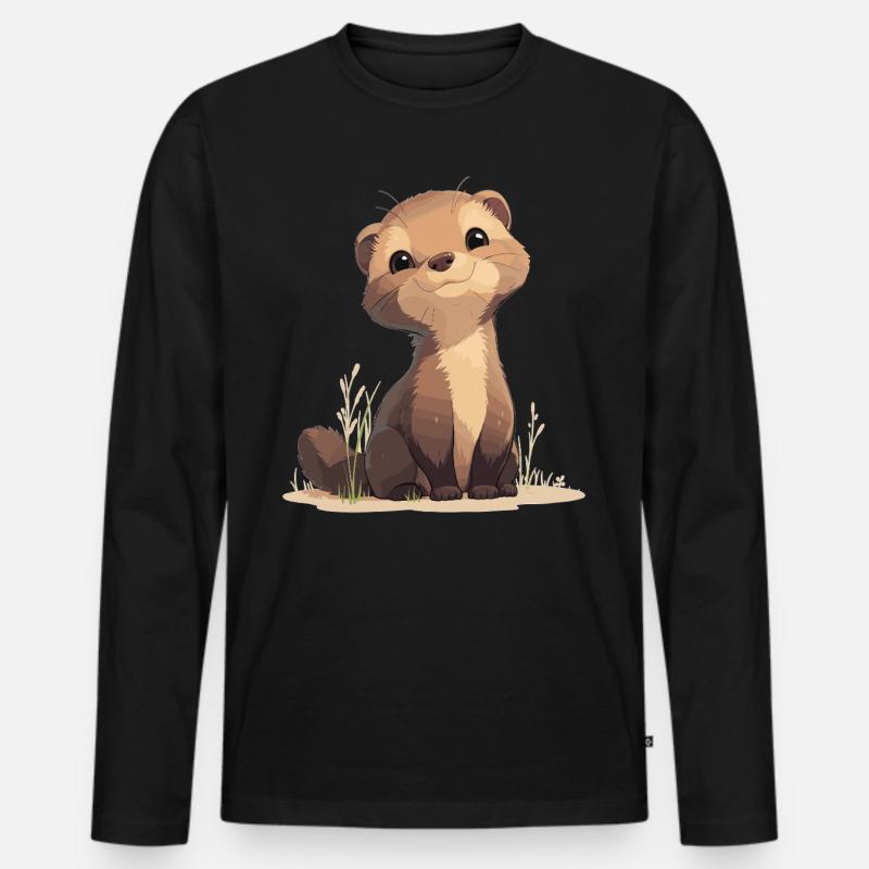 Mungos Mungo - Männer Premium Bio Langarmshirt - Schwarz