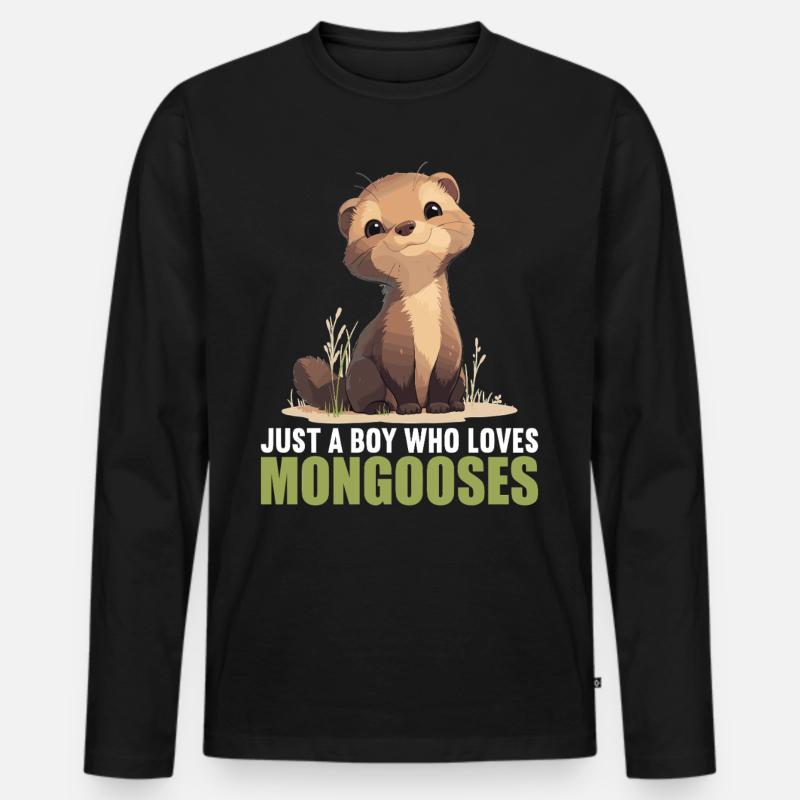 Mungos Mungo - Männer Premium Bio Langarmshirt - Schwarz