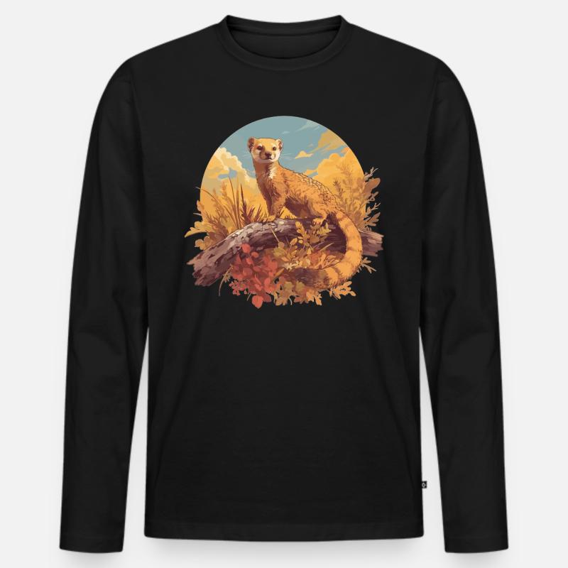 Mungos Mungo - Männer Premium Bio Langarmshirt - Schwarz
