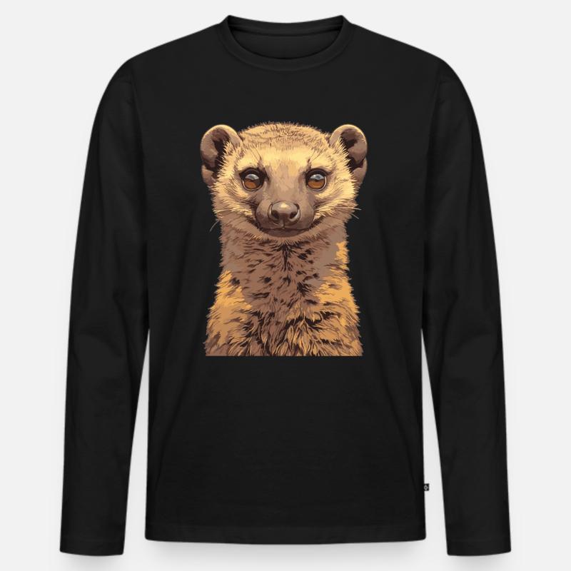 Mungos Mungo - Männer Premium Bio Langarmshirt - Schwarz