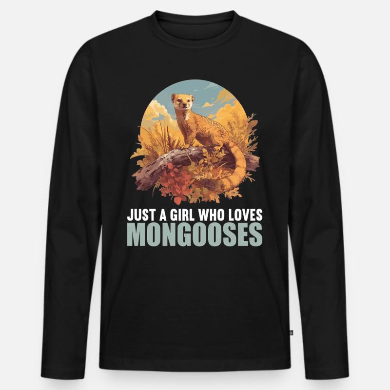 Mungos Mungo - Männer Premium Bio Langarmshirt - Schwarz