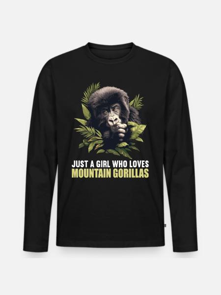 Berggorillas Berggorilla - Männer Premium Bio Langarmshirt - Schwarz