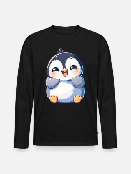 Penguins Penguin - Men's Premium Organic Long Sleeve Shirt - black
