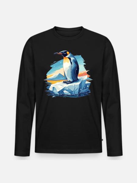 Penguins Penguin - Men's Premium Organic Long Sleeve Shirt - black