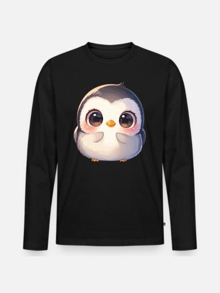 Penguins Penguin - Men's Premium Organic Long Sleeve Shirt - black