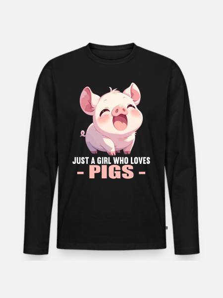 Cochon Cochon - T-shirt manches longues Premium bio Homme - noir