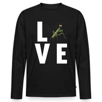 Praying mantises Praying mantis - Men's Premium Organic Long Sleeve Shirt - black - Front - Nico (187cm)