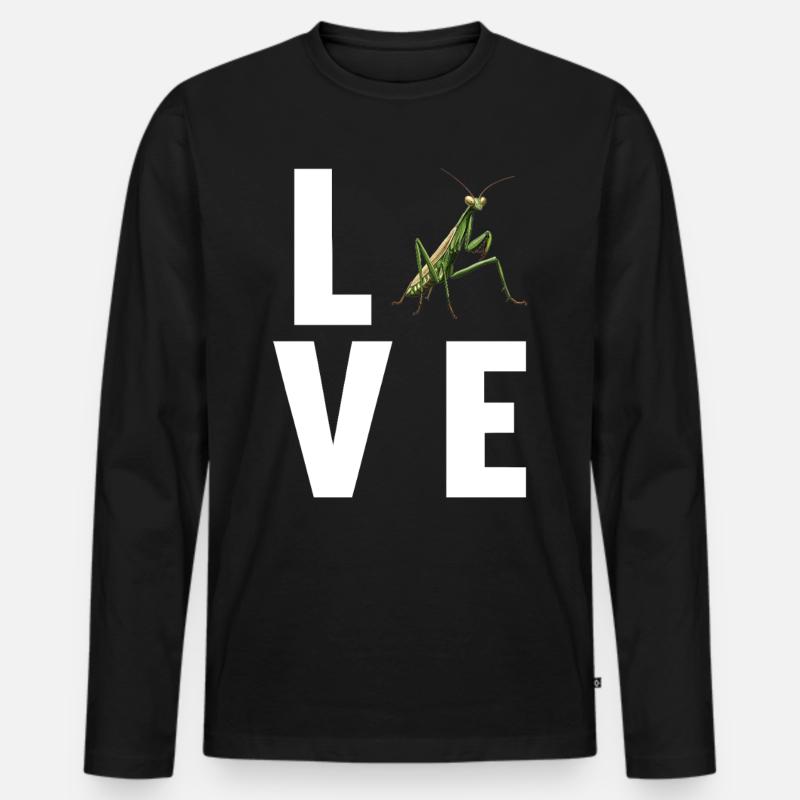 Gottesanbeterinnenen Gottesanbeterin - Männer Premium Bio Langarmshirt - Schwarz
