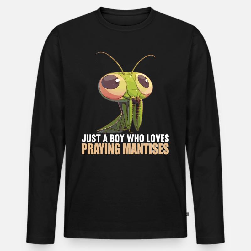 Gottesanbeterinnenen Gottesanbeterin - Männer Premium Bio Langarmshirt - Schwarz