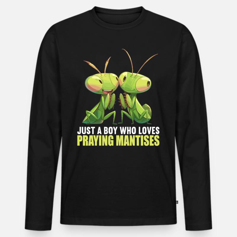 Gottesanbeterinnenen Gottesanbeterin - Männer Premium Bio Langarmshirt - Schwarz