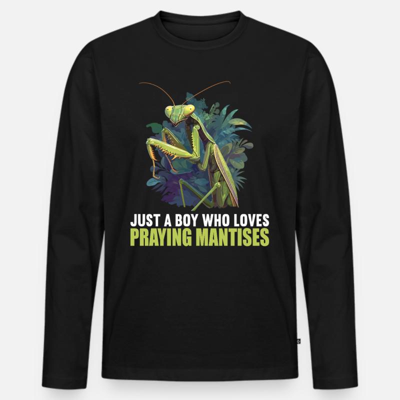 Gottesanbeterinnenen Gottesanbeterin - Männer Premium Bio Langarmshirt - Schwarz