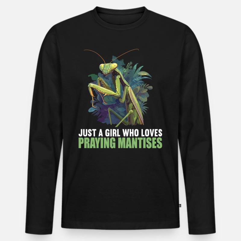 Gottesanbeterinnenen Gottesanbeterin - Männer Premium Bio Langarmshirt - Schwarz