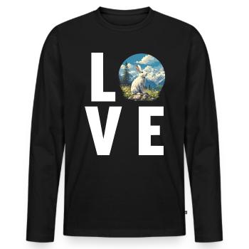 Bunny Bunny - Men's Premium Organic Long Sleeve Shirt - black - Front - Nico (187cm)