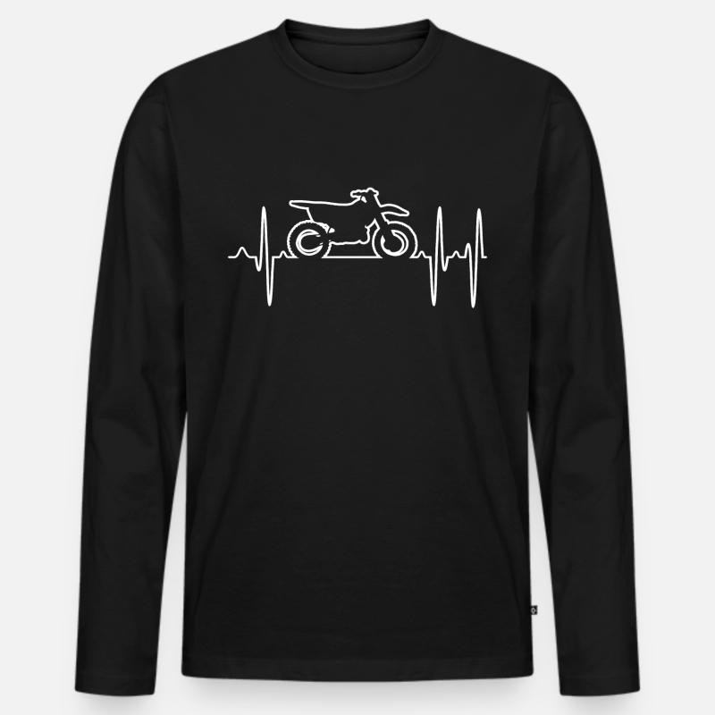 Motorrad - Männer Premium Bio Langarmshirt - Schwarz