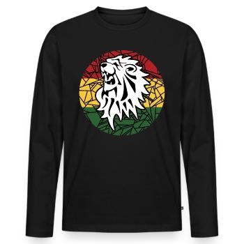 reggae - Men's Premium Organic Long Sleeve Shirt - black - Front - Nico (187cm)