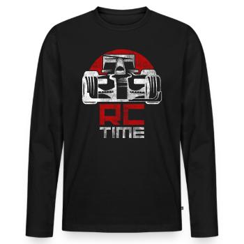 Voiture de course - T-shirt manches longues Premium bio Homme - noir - Devant - Nico (187cm)