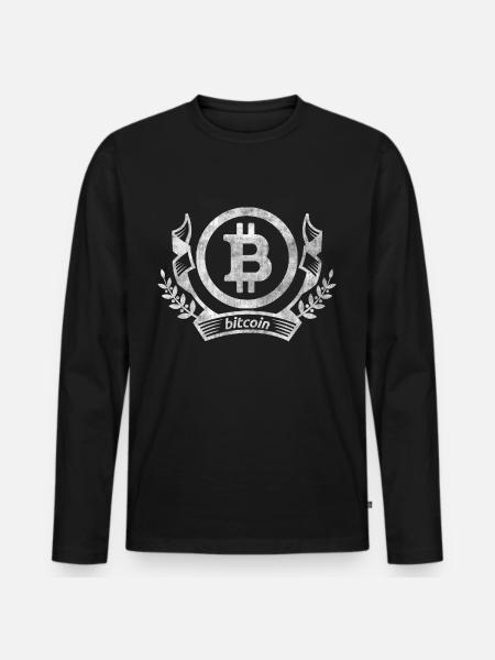 Bitcoin - Men's Premium Organic Long Sleeve Shirt - black