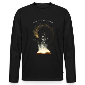 Encore un livre - T-shirt manches longues Premium bio Homme - noir - Devant - Nico (187cm)