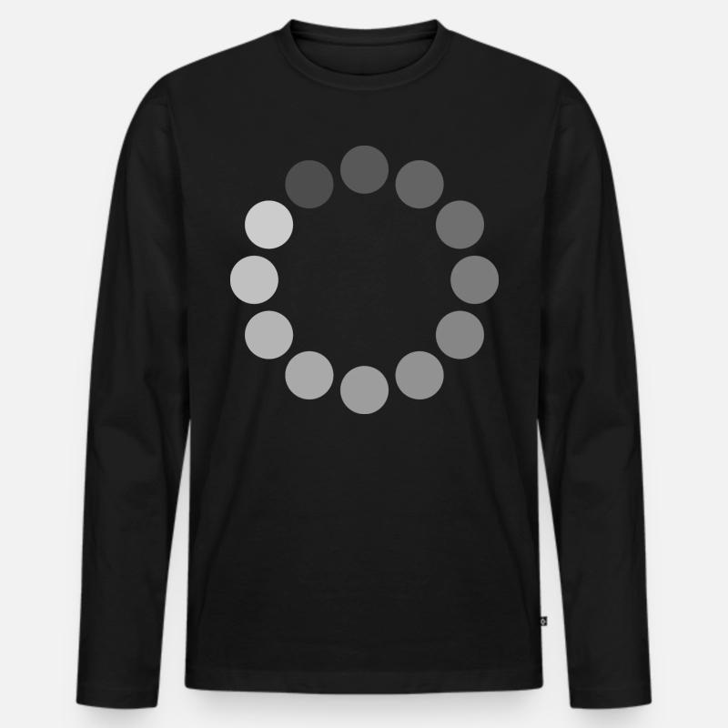 Loading Icon Circle - Männer Premium Bio Langarmshirt - Schwarz