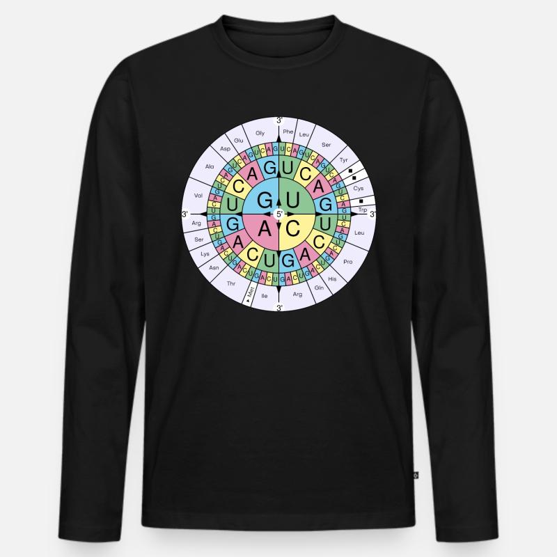Biochemie RNA Codon Code Sonne Männer Premium Bio Langarmshirt