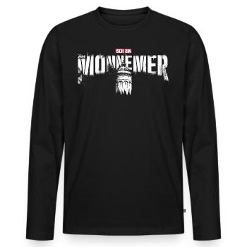 mannheim fanshirt - the monnemer - Men's Premium Organic Long Sleeve Shirt - black - Front - Nico (187cm)