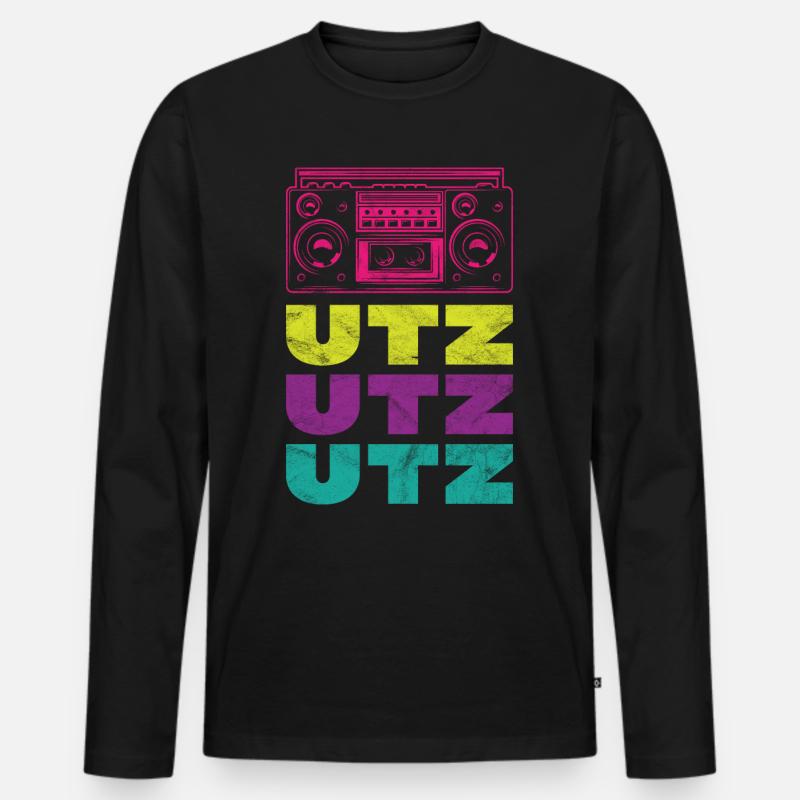 Beats - Beat Box - Männer Premium Bio Langarmshirt - Schwarz