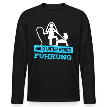 Männer JGA T-Shirt Bräutigam Junggesellenabschied - Männer Premium Bio Langarmshirt - Schwarz - Vorne - Nico (187cm)