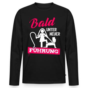 Junggesellenabschied Bräutigam T-Shirt JGA Männer - Männer Premium Bio Langarmshirt - Schwarz - Vorne - Nico (187cm)
