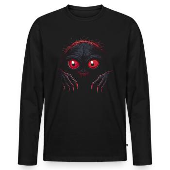 Creepy Goblin - Männer Premium Bio Langarmshirt - Schwarz - Vorne - Nico (187cm)