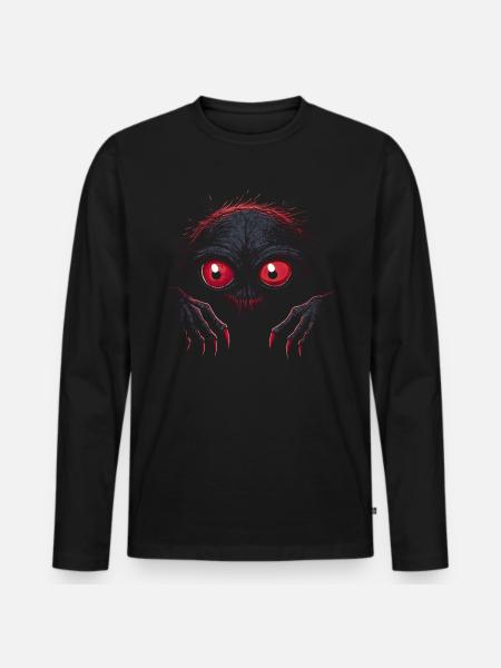 Creepy Goblin - Männer Premium Bio Langarmshirt - Schwarz