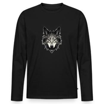 Wolf Bad Wolf - Men's Premium Organic Long Sleeve Shirt - black - Front - Nico (187cm)