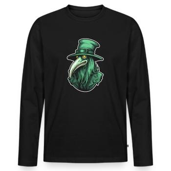 Peste Docteur Docteur Docteur - T-shirt manches longues Premium bio Homme - noir - Devant - Nico (187cm)