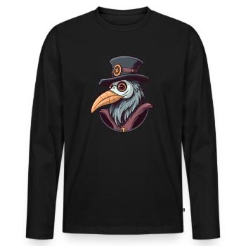 Peste Docteur Docteur Docteur - T-shirt manches longues Premium bio Homme - noir - Devant - Nico (187cm)