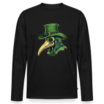 Pestdoktor Doktor Arzt - Männer Premium Bio Langarmshirt - Schwarz - Vorne - Nico (187cm)